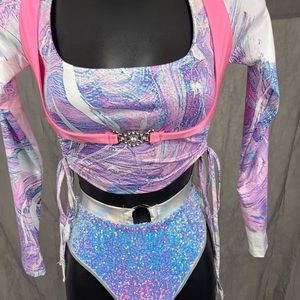 Pastel liquid crop top